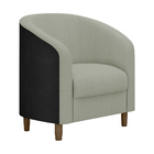 Poltrona Decorativa 71cm Dolar Pu Preto | Bouclé Suave Fendi